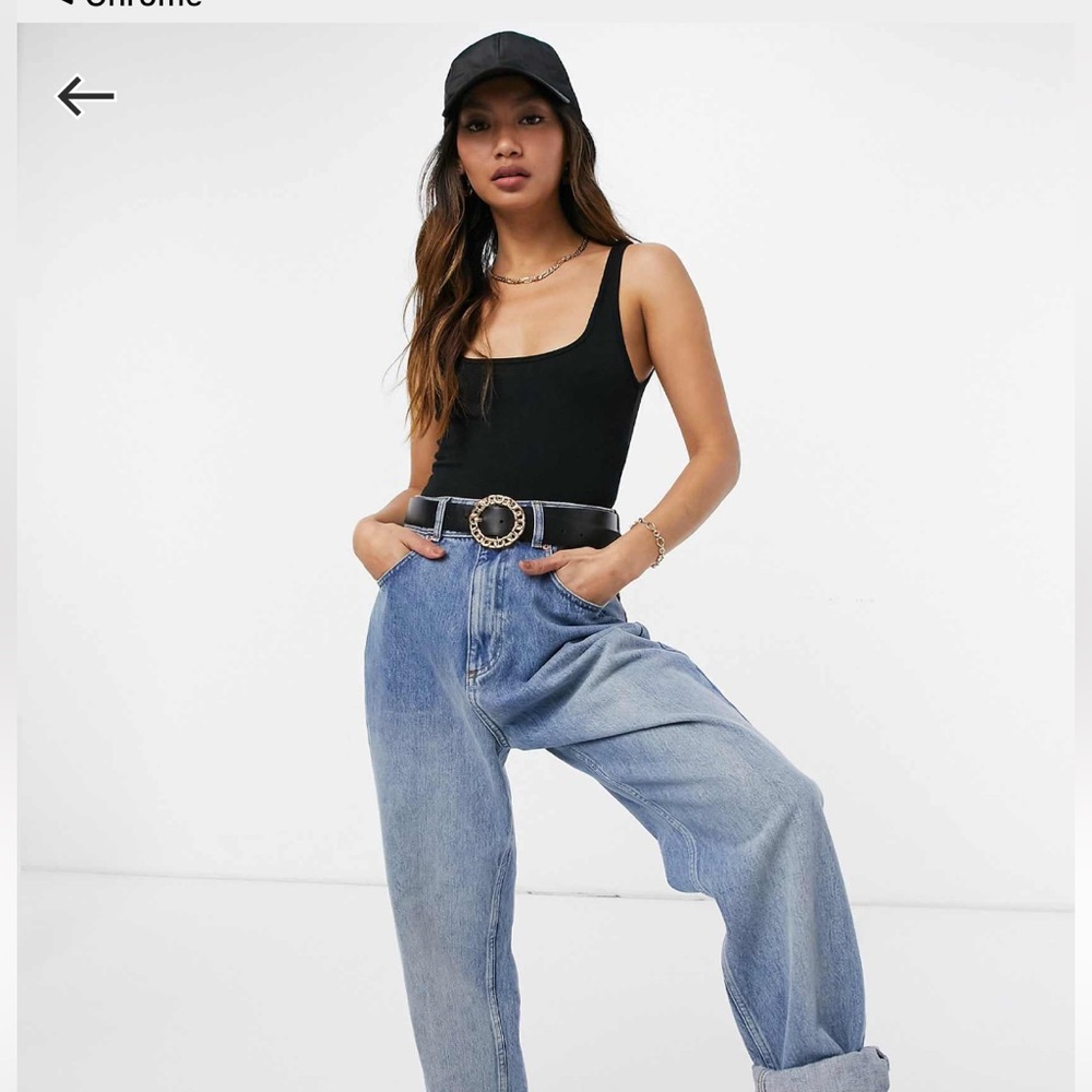 ASOS black scoop neck bodysuit